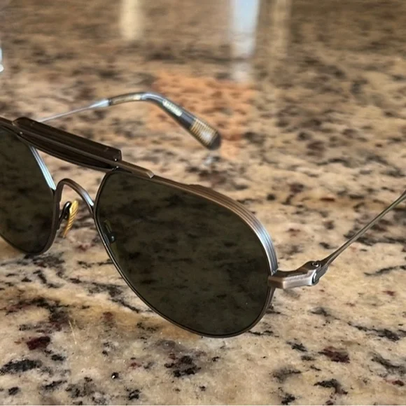 Jaques Marie Marg GonzoStylishBlackAviatorSunglasses